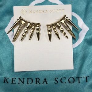 Kendra Scott Sawyer Ear Climbers in Gold